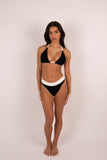 CRINKLE CONTRAST BIKINI SET