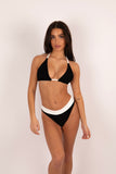 CRINKLE CONTRAST BIKINI SET