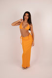 CRINKLE BIKINI SET & MAXI - ORANGE