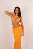 CRINKLE BIKINI SET & MAXI - ORANGE