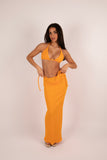 CRINKLE BIKINI SET & MAXI - ORANGE