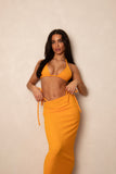 CRINKLE BIKINI SET & MAXI - ORANGE