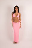 CRINKLE BIKINI SET & MAXI - PINK