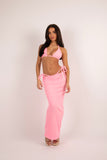 CRINKLE BIKINI SET & MAXI - PINK