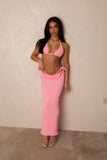 CRINKLE BIKINI SET & MAXI - PINK