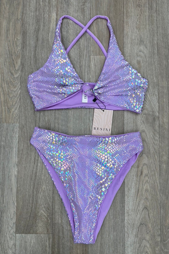 LILAC MERMAID REVERSIBLE KNOT TOP & SEAMLESS BOTTOMS