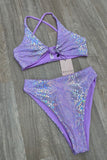 LILAC MERMAID REVERSIBLE KNOT TOP & SEAMLESS BOTTOMS